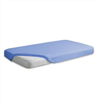 Jersey plahta s elastičnim uloškom 130/140x190/200 PREMIUM plava