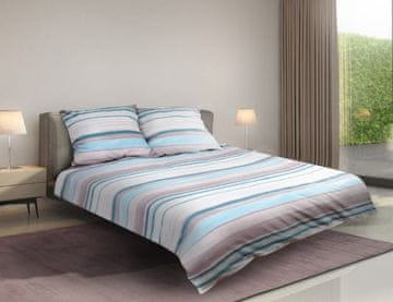 PREMIUM satenska posteljina 220x200 Plave pruge