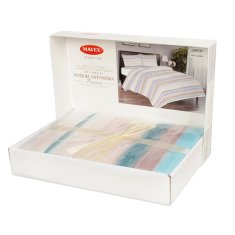 PREMIUM satenska posteljina 160x200 plave pruge