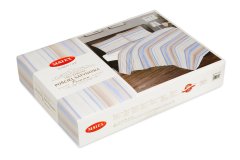 PREMIUM satenska posteljina 160x200 plave pruge