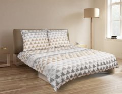 PREMIUM satenska posteljina 220x200 s geometrijskim uzorkom