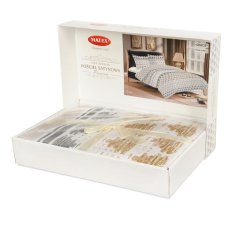 PREMIUM satenska posteljina 220x200 s geometrijskim uzorkom