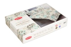 PREMIUM satenska posteljina 160x200 Cvijeće bež