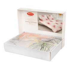 PREMIUM satenska posteljina 160x200 Ružičasti cvjetovi