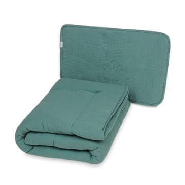 BabyMatex Dječja dekica 100x135 + jastuk 40x60 MUSLIN zelena