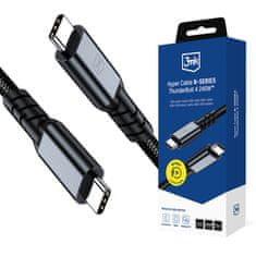 3M Dodaci - 3mk Hyper kabel N-SERIES Thunderbolt 4 2m 48V/5A 40Gb/s 240W 8K60Hz Crni