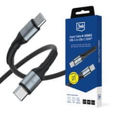 3M Dodatna oprema - 3mk Hyper kabel N-SERIES C na C 1,5 m PD 3.0 QC 3.0 20V/5A 100W Crni