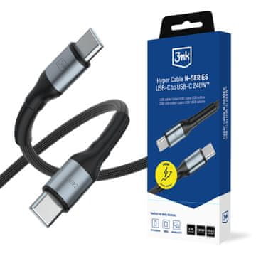 3M Dodatna oprema - 3mk Hyper kabel N-SERIES C do C 3m PD 3.0 QC 3.0 48V/5A 240W Crni