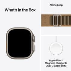 Apple Watch Ultra 4 pametni sat, Cellular, 49mm, Natural Titanium kućište, Desert Alpine Loop- M (mjaf4qh/a)