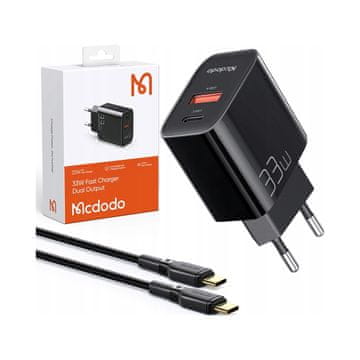 Mcdodo BRZI ZIDNI PUNJAČ CUBE 2X USB USB-C PD 33W