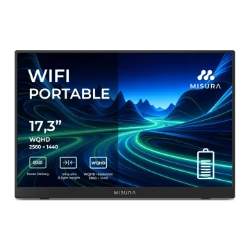 Misura 17,3" prijenosni bežični WQHD 2.5K monitor s baterijom - P173QHBW