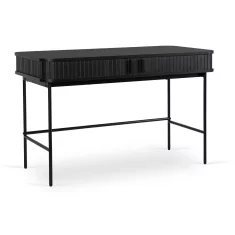 BE TRISH Produživi radni stol 120 cm Crni utor, moderni loft