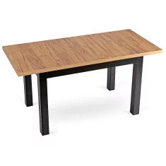 Aqua Wipes SKUBI Pravokutni razvlačivi stol 120-160 cm Craft Oak/Crni Moderni Loft
