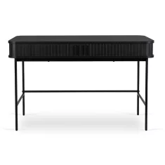 BE TRISH Produživi radni stol 120 cm Crni utor, moderni loft
