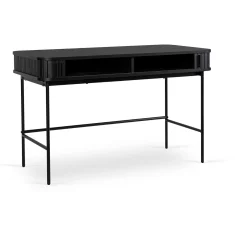 BE TRISH Produživi radni stol 120 cm Crni utor, moderni loft