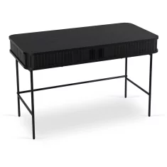BE TRISH Produživi radni stol 120 cm Crni utor, moderni loft