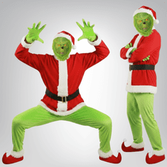 Grinch kostim za odrasle maska za prerušavanje