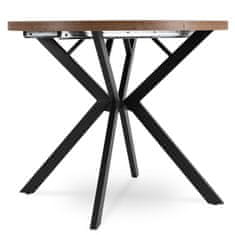 BE LUGO Raztegljivi okrugli stol 90-190 cm Rustikalni hrast/Crni loft