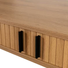 BE TRISH Produživi radni stol 120 cm hrast s utorima, moderni loft
