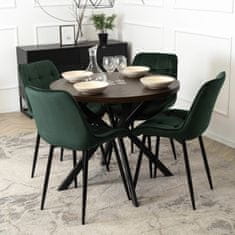 BE LUGO Raztegljivi okrugli stol 90-190 cm Orah/Crni Loft