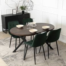 BE LUGO Raztegljivi okrugli stol 90-190 cm Orah/Crni Loft