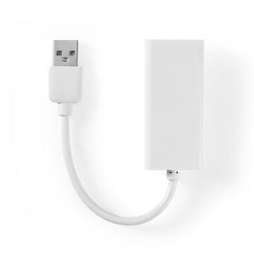 Nedis USB mrežna kartica USB 2 0 100 Mbps USB A muški RJ45 ženski 0 20 m Okrugla Pozlaćena Poniklana Goli bakar Bijela Kutija