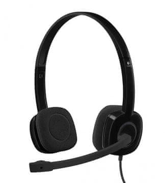 Logitech H151 stereo žičane slušalice s 3,5 mm priključkom, crne