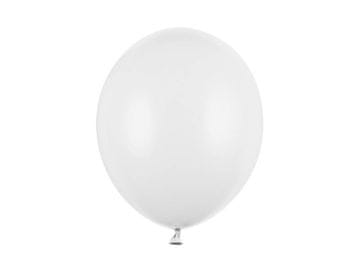 PartyDeco Snažni lateks baloni, bijeli, pastelno čisto bijeli, 30 cm, 100 kom.