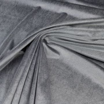 Pletena baršunasta tkanina sive boje, materijal za šivanje 0,5 m, glatka, mekana