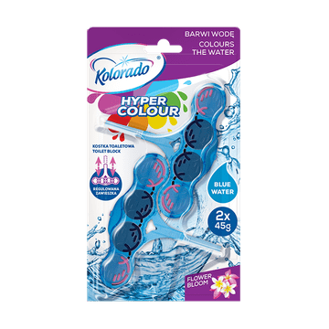 Kolorado Hyper Colour Kostka Toaletowa Barwiąca Wodę Flower Bloom 2 x 45G