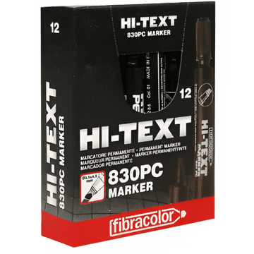 HI 830PC permanentni marker dlijeto crno 12 komada