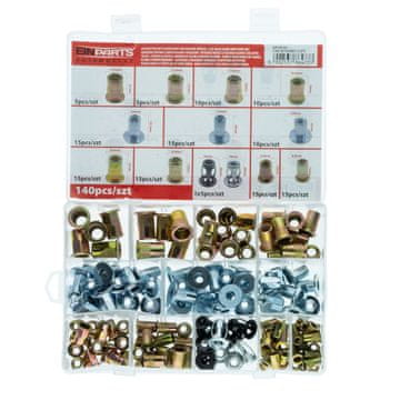 Čelične i aluminijske zakovice - set od 140 komada