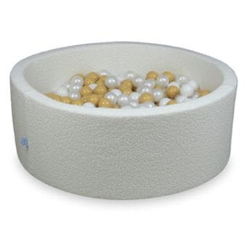 Mi Suhi bazen 110x40 Boucle White 500 kuglica: bijela, biserna, bež