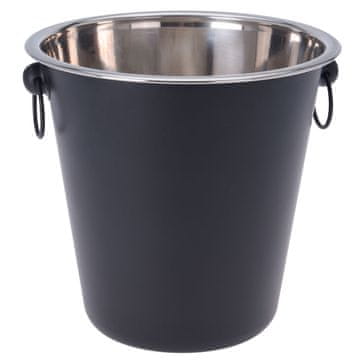 Excellent Houseware Crni metalni hladnjak s ručkama