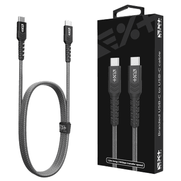 Nikcorp USB-C na USB-C kabel 1,2 m, brzo punjenje 5A, prijenos podataka 10 Gb/s, izdržljivo najlonsko opletenje, metalni konektori, za pametne telefone, tablete, prijenosna računala, MacBook, Space Gray