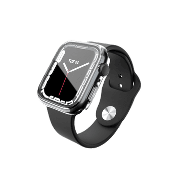 Nikcorp Zaštitna maska 2u1 za Apple Watch 41 mm, prozirna, kaljeno staklo i polikarbonat, potpuna zaštita zaslona i kućišta od udaraca i ogrebotina, precizni izrezi, kristalno čista, otporna zaštitna maskica