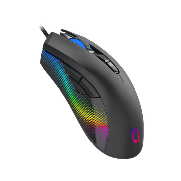 Nikcorp Gaming miš PHOENIX, 12 000 DPI, optički senzor PixArt 3327, ergonomski dizajn, RGB osvjetljenje, 92 g, 1,8 m kabel, Huano prekidači 50 milijuna klikova, PC i Mac kompatibilan, crni, programabilan