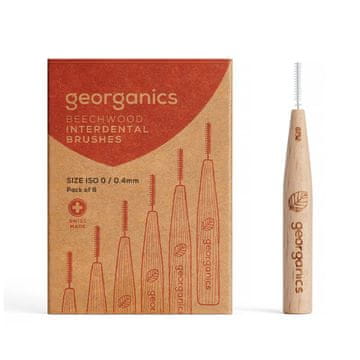 Georganics interdentalne četkice od bukovog drveta 0,4 mm, 6 kom.