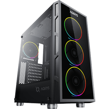 Nikcorp Gaming kućište Midi Tower Antares ARGB, crno, kaljeno staklo, 4 ventilatora, podrška za ATX, Micro-ATX, Mini-ITX, prostor za GPU 360 mm, magnetski filtar za prašinu, vrhunsko hlađenje i dizajn