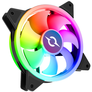 Nikcorp Računalni ventilator 140 mm RGB, tihi ventilator za kućište računala, 22 LED diode, hidrostatski ležaj, crni, visoka učinkovitost hlađenja, smanjenje vibracija, dugotrajnost 40000 sati, gaming dizajn