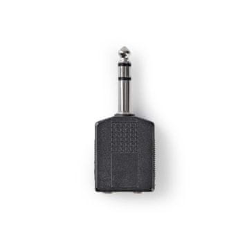 Nedis Stereo audio adapter 6 35 mm muški 2 x 6 35 mm ženski Niklani Ravni ABS Crni 10 komada Omotnica