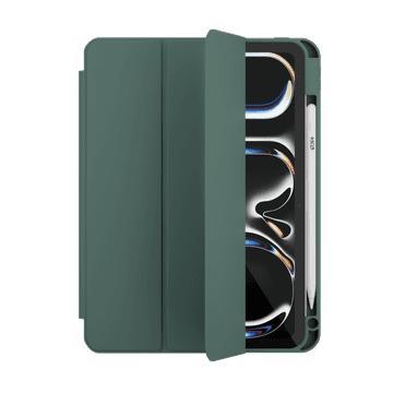 Nikcorp Torbica za tablet Rollercase za iPad Pro M4 11 inča, zaštitna maska s preklopom, funkcija stalka, držač olovke, auto sleep/wake, ojačani kutovi, izdržljivi TPU, zelena boja