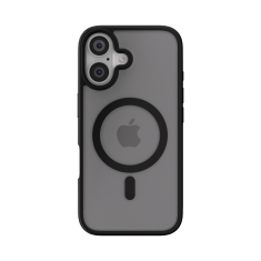Nikcorp Maskica za iPhone 16 Mist Shield MagSafe zaštitna futrola crna, ojačana PC i TPU maska s magnetskim prstenom za bežično punjenje, povišeni rubovi za zaštitu kamere i ekrana, tanki dizajn, metalne