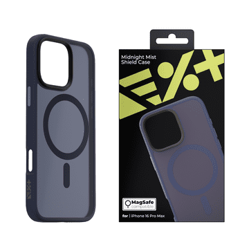 Nikcorp Zaštitna maska za iPhone 16 Pro Max MagSafe, tanka hibridna maskica od polikarbonata i TPU materijala, povišeni rubovi za zaštitu kamere i zaslona, metalni detalji na tipkama, tamnoplava Midnight Blue