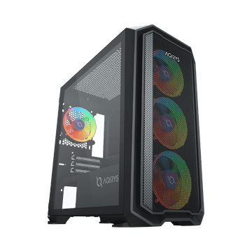 Nikcorp Gaming kućište Mini Tower WEZEN Black, ARGB osvjetljenje, 4 ventilatora, kaljeno staklo, mATX/Mini-ITX podrška, metalna mrežica, magnetski filtri za prašinu, 40x21x43 cm, crno, kontroler s daljinskim