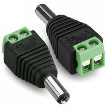 CCTV utičnica 5,5 mm / 2,1 mm / muška