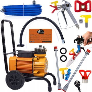 Rosfix Jedinica za bojanje Strong Blue Storm SBS03 3500W 22MPA 18L/min Rezač boje za jedinicu za bojanje + mlaznica i poklopac + koplje 50CM