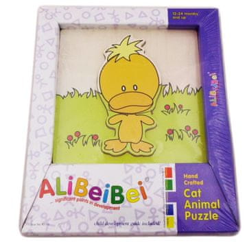 Nikcorp Drvene Puzzle Patkica Edukativni Set 2 Komada, Prva Slagalica za Mališane od 12 Mjeseci, Visokokvalitetno Prirodno Drvo, Dimenzije 18x18 cm, Razvoj Fine Motorike i Prostorne Mašte, Poklon