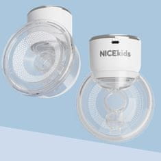 Nikcorp Prijenosna električna izdajalica, bežična hands-free, 3 načina rada, tiha (36-40 dB), 210 ml, LCD zaslon, USB-C, silikon bez BPA, 14.5x11.5x8 cm