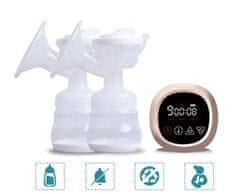 Nikcorp Električna izdajalica 2u1, 3 faze rada, bežična, LCD zaslon, 150 ml bočica, USB-C punjenje, BPA free, tiha (36-40 dB), do 3h rada, 0.75 kg, za mame